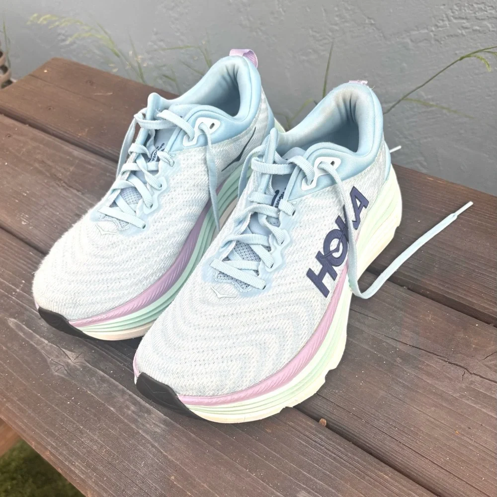 Hoka One One light blue